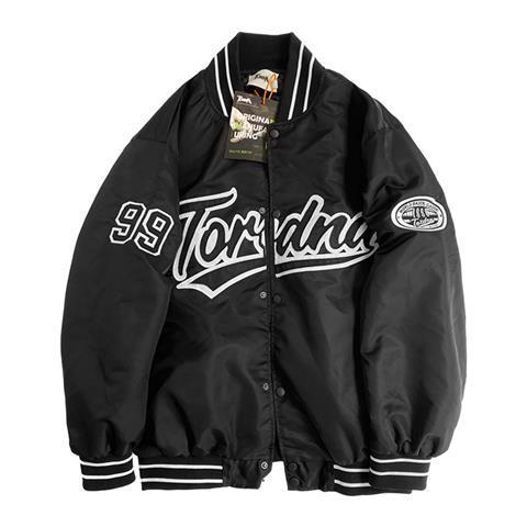 Übergroße bedruckte Damen Jacke in Baseball Streetstyle