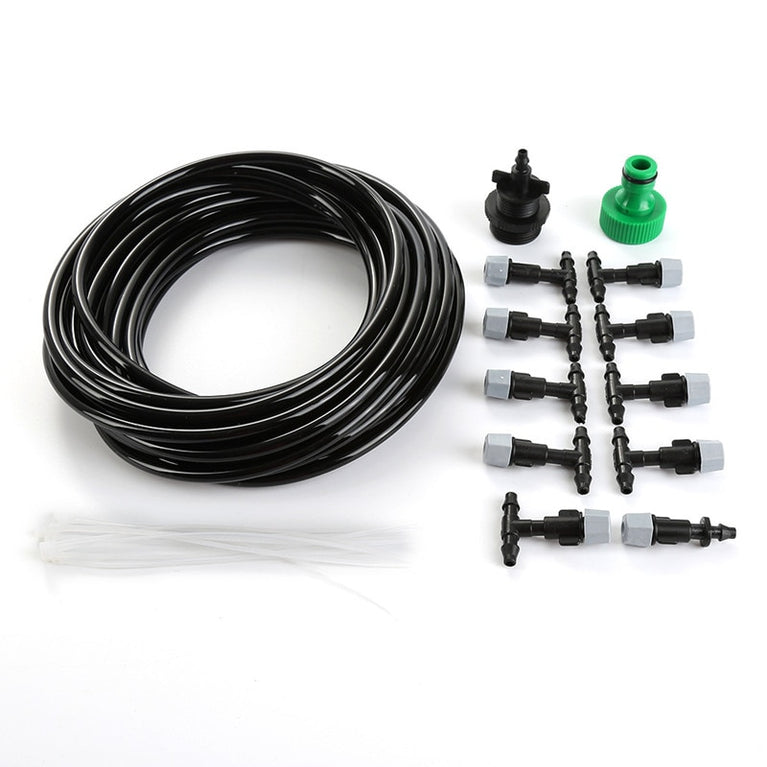 10M Outdoor Water Misting Kühlsystem Pflanzen Sprinkler Feuchtigkeitsspendende Staubentfernung Fogger Gartenbedarf Bewässerungswerkzeug
