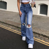 Trendige Damen-Schlag-Jeans in 3 Farben