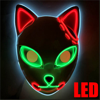 Halloween LED leuchtende Katzengesichtsmaske