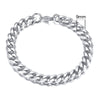 Inisex Vnox Simple 3-11mm Edelstahl Curb Cuban Link Chain Armbänder