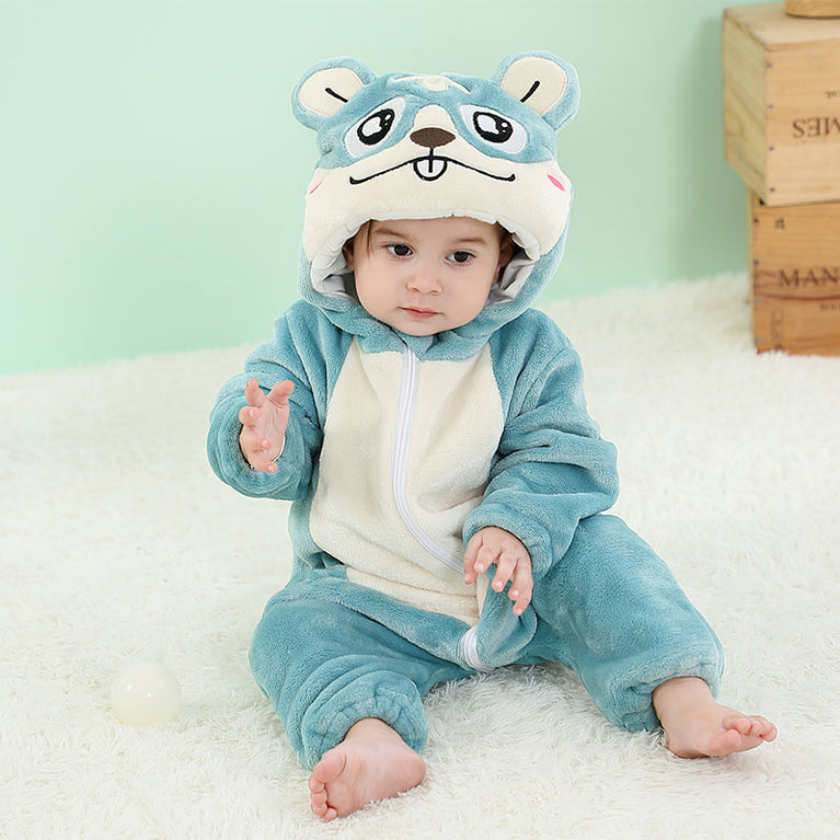 Tierisches Baby Strampler Overall mit Kapuze