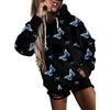 Damen Hoodie mit Schmetterlingsmotiv