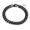 Inisex Vnox Simple 3-11mm Edelstahl Curb Cuban Link Chain Armbänder