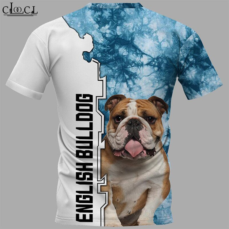 Herren T-Shirt mit English Bulldog 3D Print