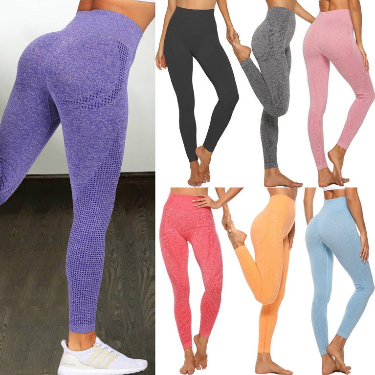 High Waist Seamless Push Up Damen Leggins