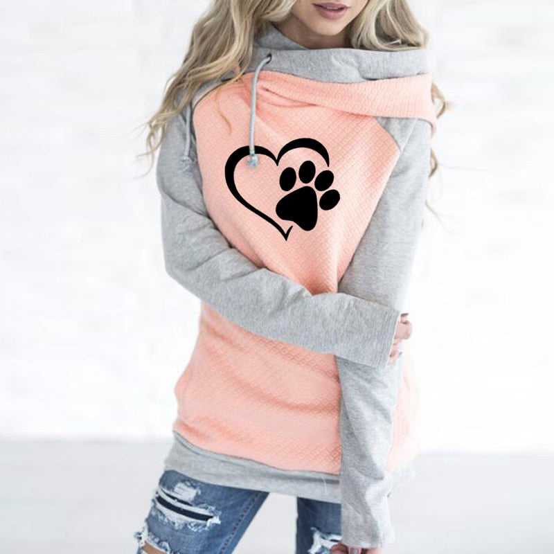 Logo PAW Print Damen Hoodie in verschiedenen Variationen