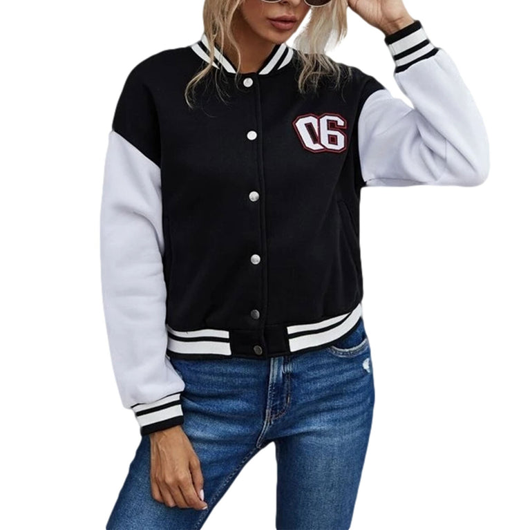 Lässige Damen Baseball Jacke