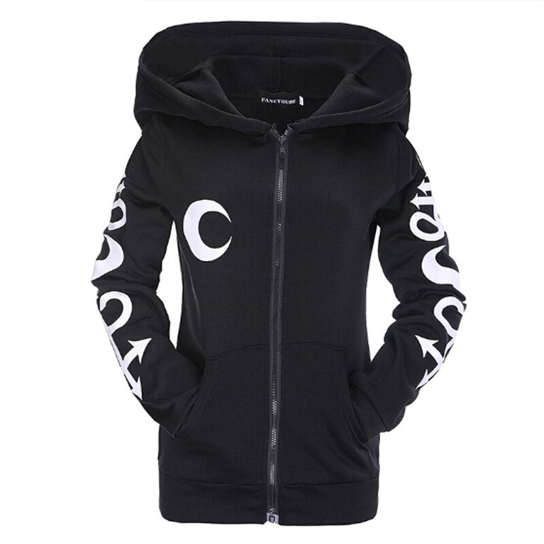 Damen Hoodie Jacke mit großer Kapuze