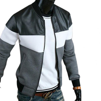 Lässige Herren Jacke mit Taschen und Stehkragen