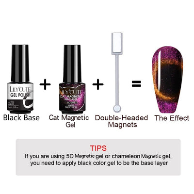 LILYCUTE 7ml 9D Cat Magnetic Gel Nagellack