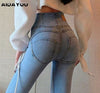 Sexy Jeans mit hohe Taille und Push-Up Effekt