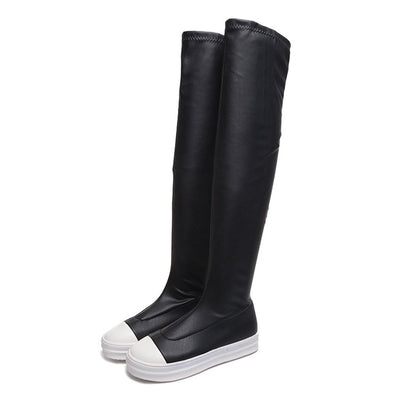 Lässige Damen Overknee Stiefel