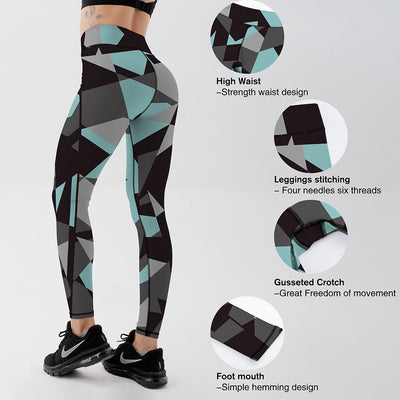 Polygonale Rhombus Damen Leggings, reizvoll und sexy