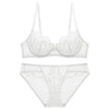 CINOON Sexy Blütenblattform, ultradünnes Cup-BH-Set, Push-up-DessousSet