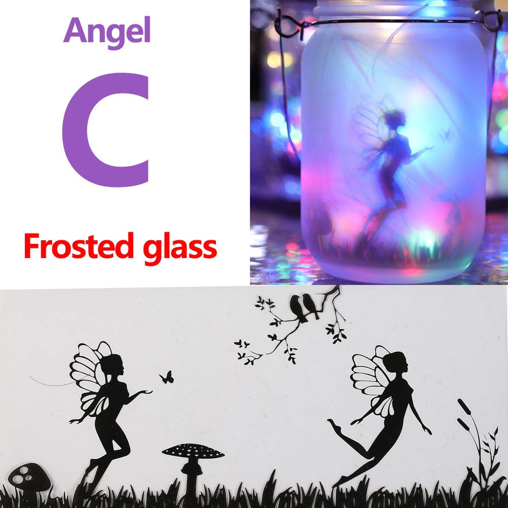 Solar Light Outdoor Fairy Laterne Hanging Glass