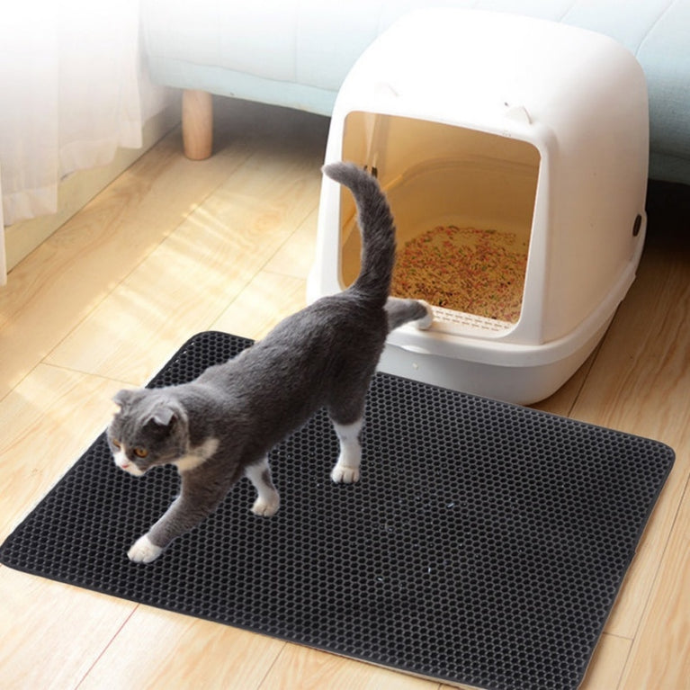 Pet Cat Litter Mat Wasserdichte EVA-Doppelschicht-Katzenstreu Matte