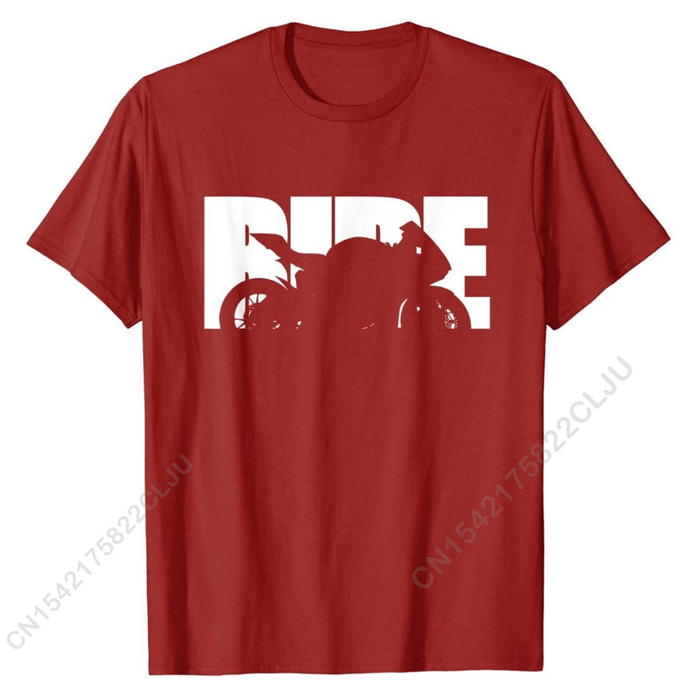 Ride Bike Design T-Shirt für Herren