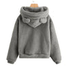 Teddy Damen Hoodie mit Öhrchen