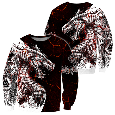 Black & White Tattoo Dragon Streetwear für Herren (Unisex)