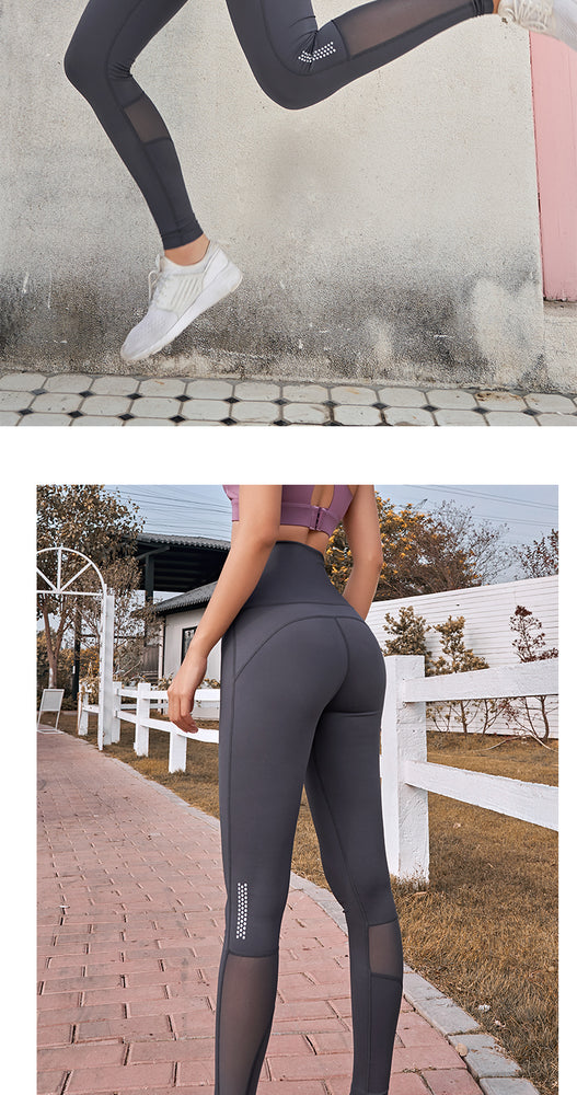 Damen Leggings mit Netzbesatzin 2 Längen