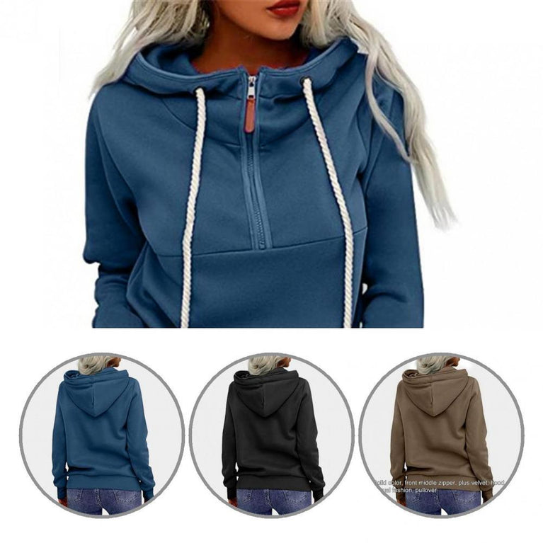 Damen Hoodie mit Reißverschluss