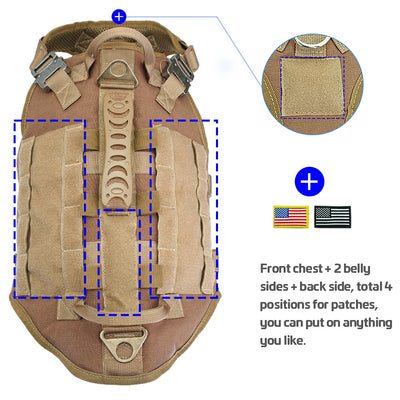 Tactical Dog Harness Military Hundegeschirr für mittelgroße Hunde