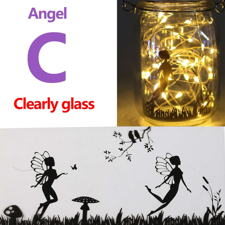 Solar Light Outdoor Fairy Laterne Hanging Glass