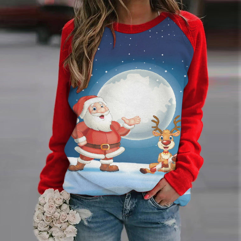 Weihnachtlicher Damen Sweatshirt in verschiedenen Farben