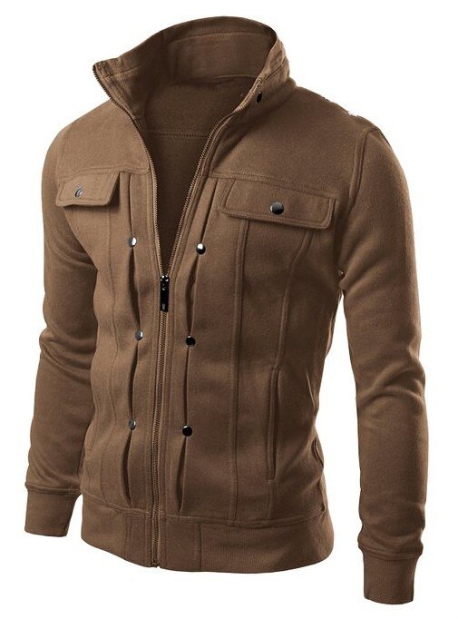 Knopf Herren Jacke Multi Herren Plus Größe S-4XL