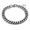 Inisex Vnox Simple 3-11mm Edelstahl Curb Cuban Link Chain Armbänder