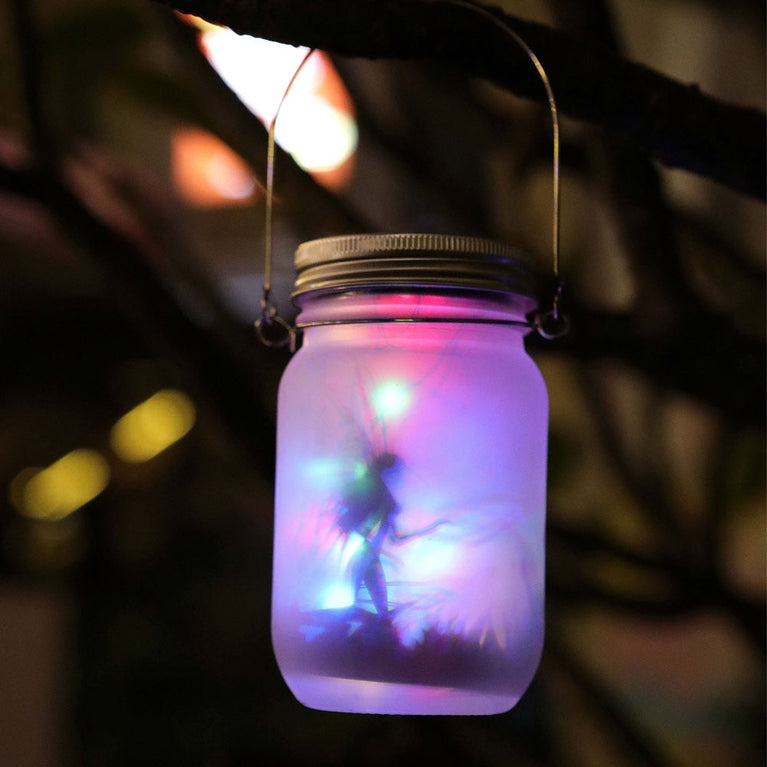 Solar Light Outdoor Fairy Laterne Hanging Glass