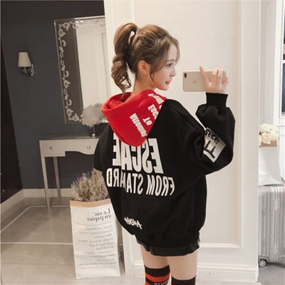 Mode Harajuku Korean Lose Sweatshirt Frauen Herbst Kpop Streetwear Übergroßer Hoodie Kleidung Langarm Tops Hoodie Koreanisch