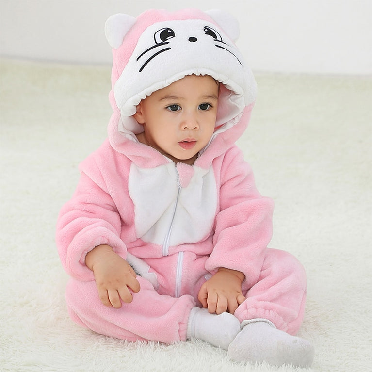 Tierisches Baby Strampler Overall mit Kapuze