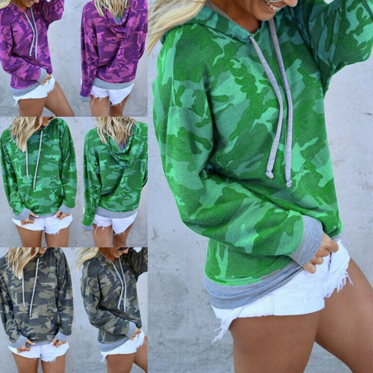 Damen Camouflage Sweatshirt