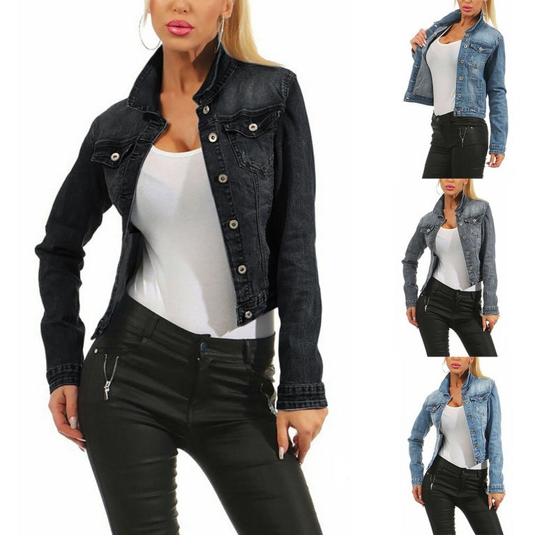 Damen Jeans Vintage Jacke