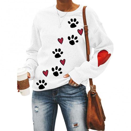 Damen Sweatshirt mit Pfotendruck