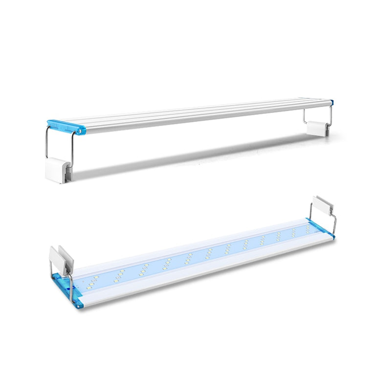 Super Slim LED Aquariumbeleuchtung Wasserpflanzenlicht 18-75CM Erweiterbare wasserdichte Clip-On-Lampe für Aquarien 90-260V