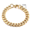 Inisex Vnox Simple 3-11mm Edelstahl Curb Cuban Link Chain Armbänder