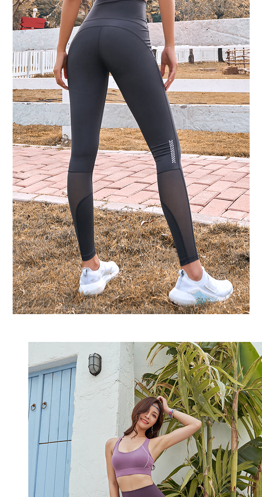 Damen Leggings mit Netzbesatzin 2 Längen