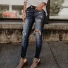 Zerrissene Damen Jeans in leichten Boyfriend Style