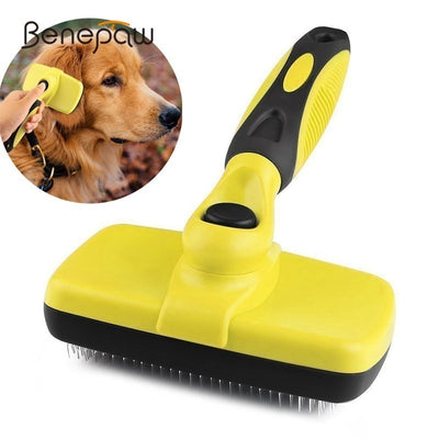 Benepaw Premium Selbstreinigende Haarbürste für Hunde