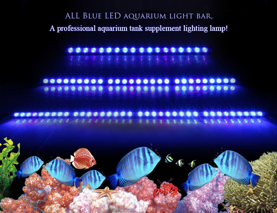 Populargrow 54W/81W/108W LED-Aquarium-Licht mit nur 470nm Blauspektrum-Streifenlicht Ihre Korallenriff-Aquarium-Lampe