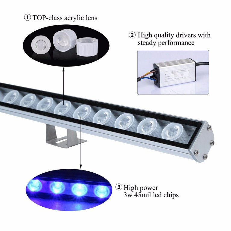 Populargrow 54W/81W/108W LED-Aquarium-Licht mit nur 470nm Blauspektrum-Streifenlicht Ihre Korallenriff-Aquarium-Lampe