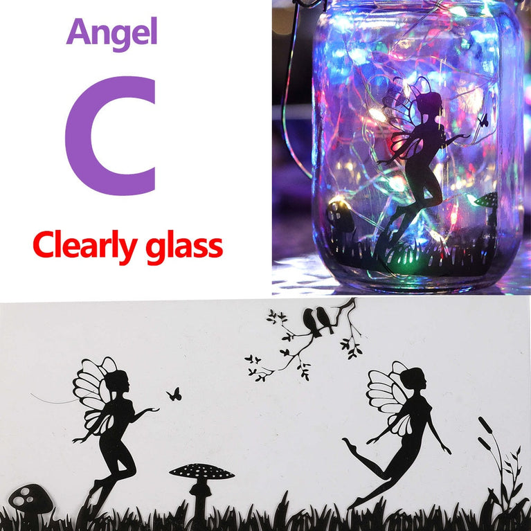 Solar Light Outdoor Fairy Laterne Hanging Glass