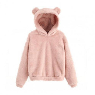 Teddy Damen Hoodie mit Öhrchen