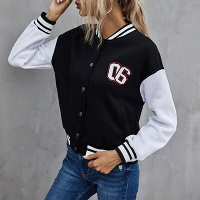 Lässige Damen Baseball Jacke