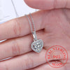 Top-Qualität 925 Sterling Silber Forever Love Heart Big Single Anhänger mit Halskette Zierlicher Schmuck für Frauen Lady Valentine