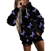 Damen Hoodie mit Schmetterlingsmotiv