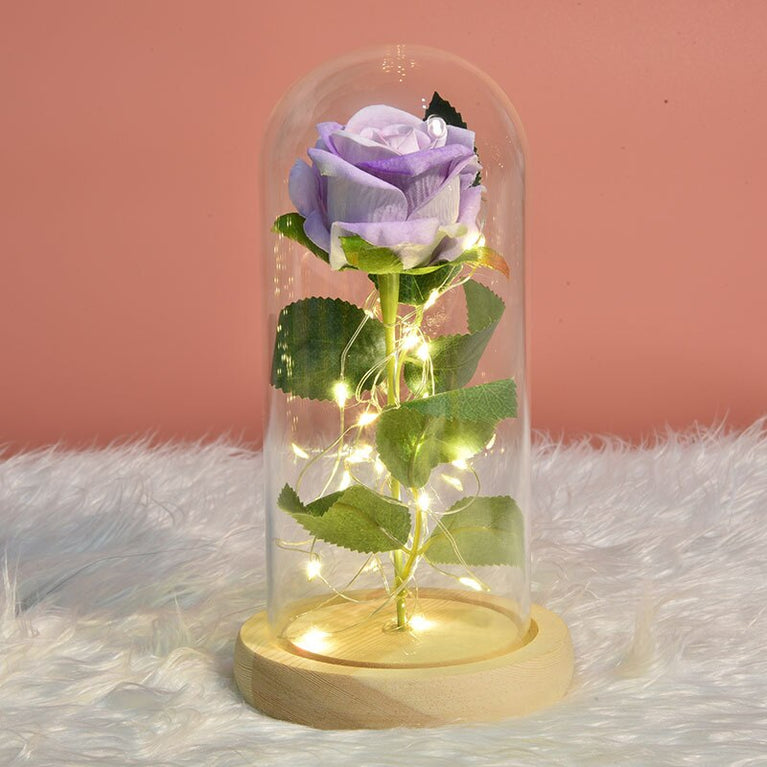 Beauty and Beast Romantic Eternal Flower Licht mit Abdeckung